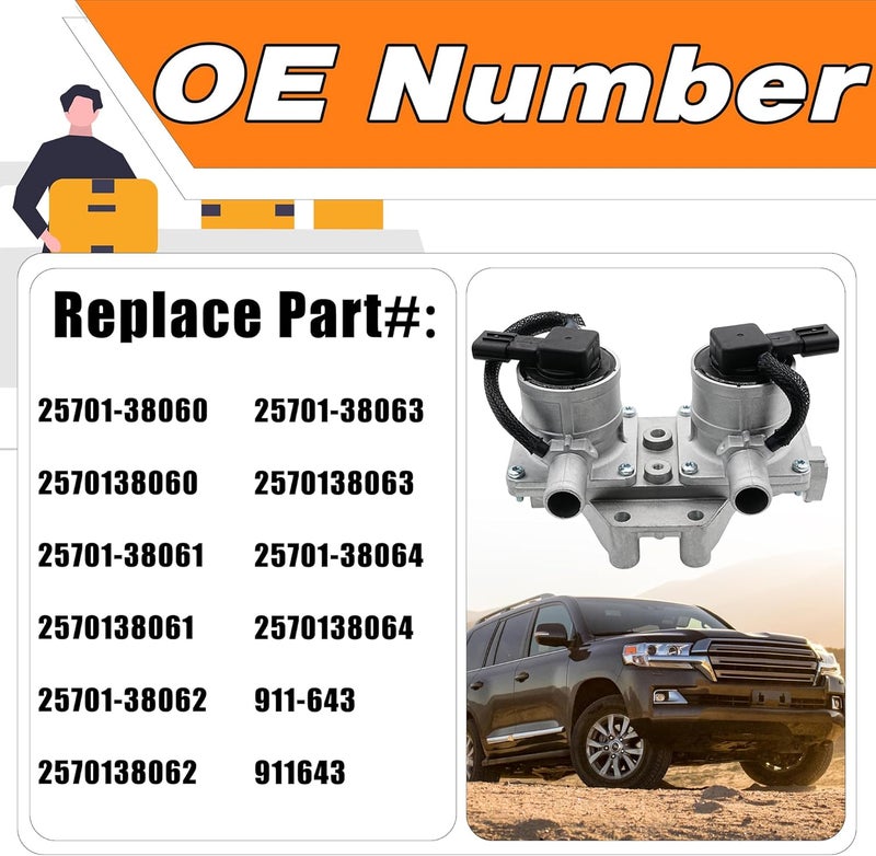 LEVANLIGHT Secondary Air Injection Check Valve Compatible with Lexus LX570 Toyota Land Cruiser Sequoia Tundra V8 5.7L, Replaces# 25701-38064, 2570138060, 2570138061, 911-643 - Image 2